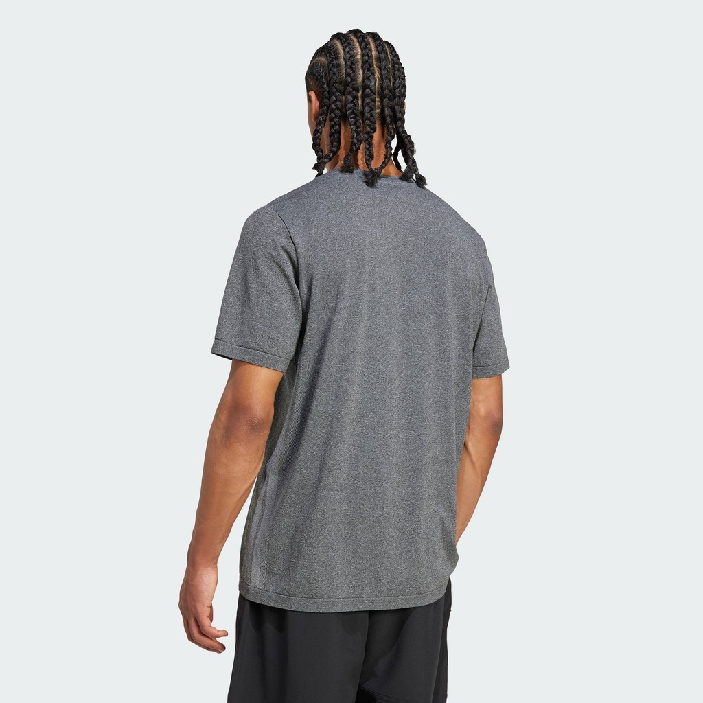 adidas Gym & Training Train Essentials Structure Tee Men Grey JX2710 ราคา ถูกที่สุด ดีลบีเคเค แกลเลอรีภาพที่ 2