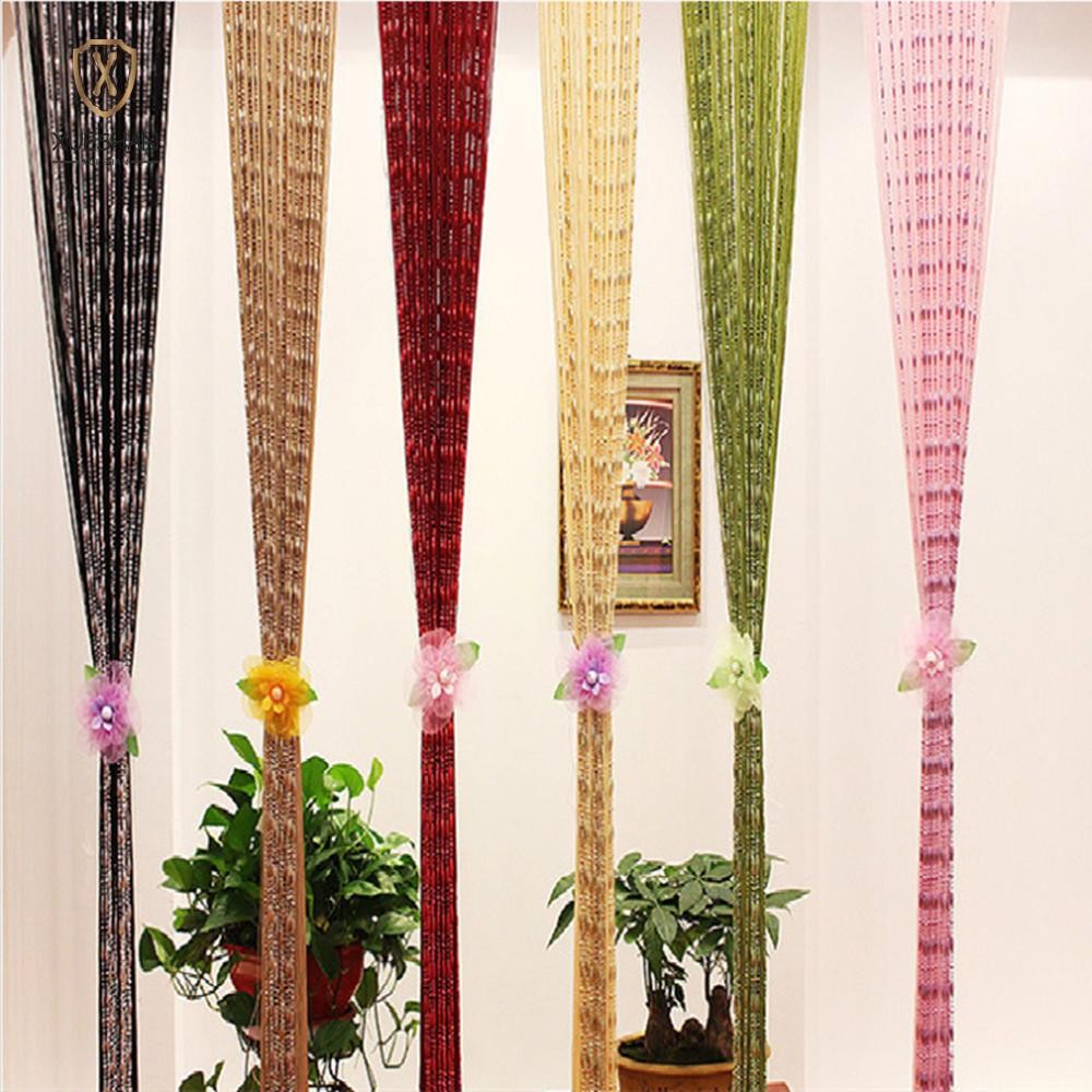 XUESHAN 1Mx2M ประตูฉากกั้นห้องแก้วคริสตัล Dew Drop Chain ลูกปัดม่านประตู