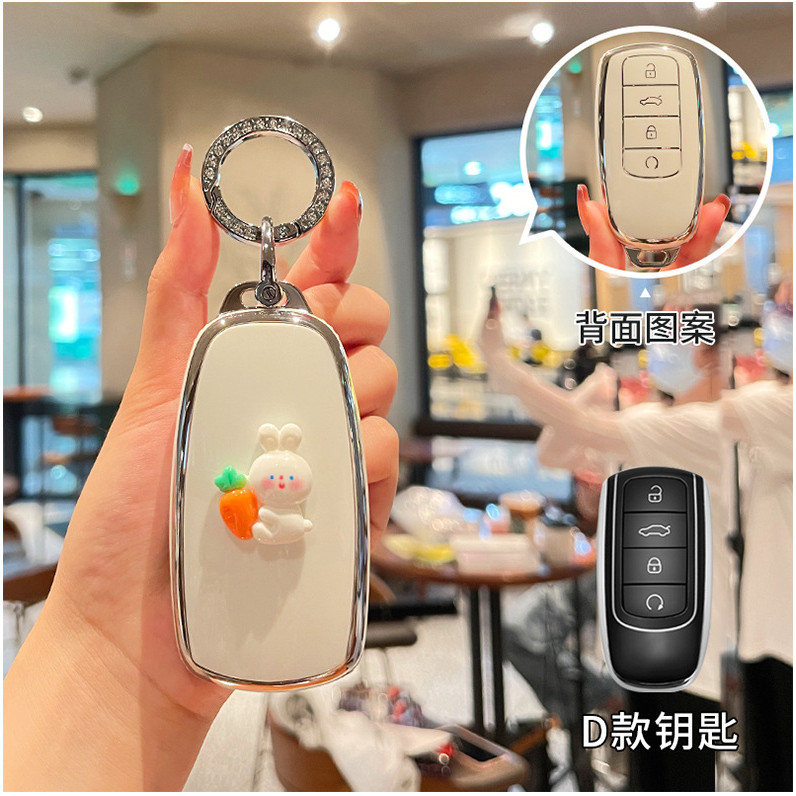 กระเป๋าใส่กุญแจ OMODA สไตล์การ์ตูนที่เข้ากันได้ MODA 05 OMODA C9 OMODA 5 OMODA E5 ปกป้องเต็มรูปแบบ T