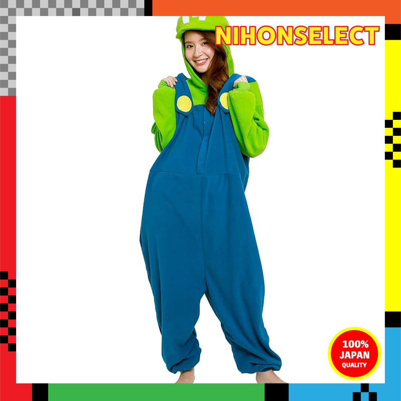 SAZAC Character Fleece Kigurumi Super Mario Luigi