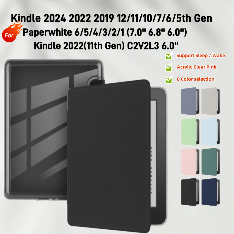 สําหรับ Kindle Paperwhite 6 2024 12th Gen 7.0" 2022 11th 10th 7th 6th 5th Gen 5 4 3 2 1 6.8" 6.0" RS