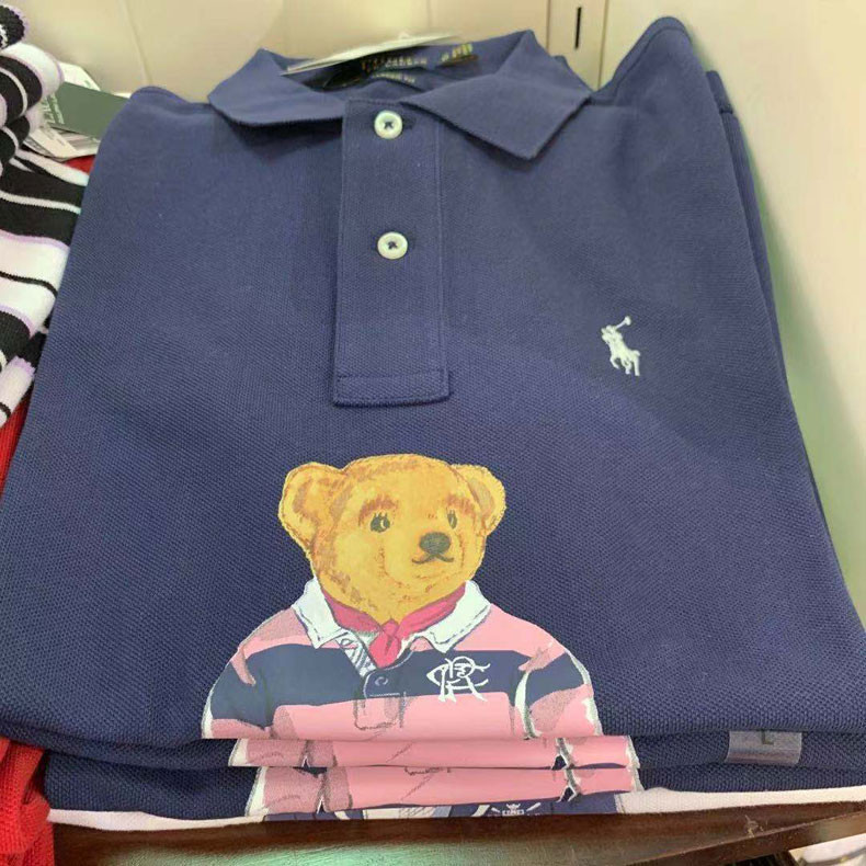 ผู้ชายและผู้หญิงในสต็อก Ralph Direct Mail Authentic Classic Bear Edition Short Sleeve Polo