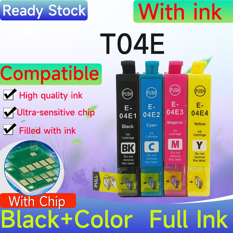 ใช้งานร่วมกับ 04E ตลับหมึก Epson 04E หมึก Epson T04E สําหรับ XP-2101 WF-2831 WF-2851 XP-4101