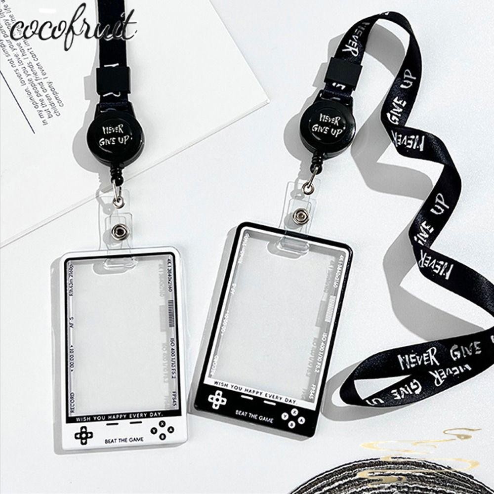 COCOFRUIT 1 ชิ้นผู้ถือบัตร,แฟชั่นเกาหลี Kpop นักเรียนการ์ด Protector,จอแสดงผลโปร่งใสพร้อม String Photocard ผู้ถืออุปกรณ์นักเรียน
