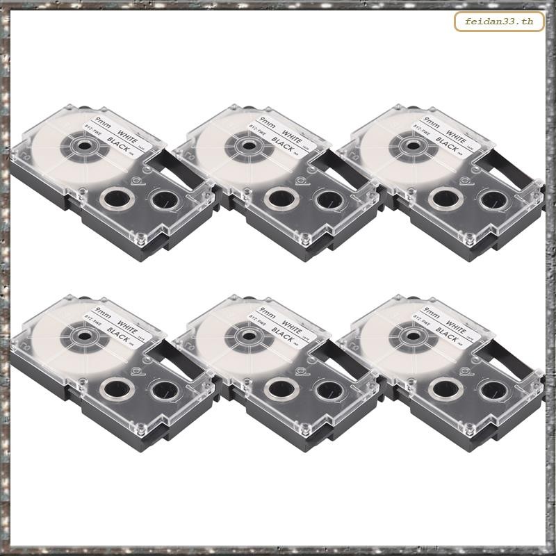 [LHY] ริบบิ้นฉลาก 9 มม. 6 ชิ้นสําหรับ -120 -E300 -60 -100 KL750B KL820 KL750 KL7200 ป้ายเครื่องพิมพ์