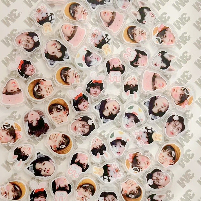 เครื่องรางอะคริลิคหน้าน่ารัก Jungkook – อุปกรณ์งานฝีมือ DIY แฟนเมด BTS