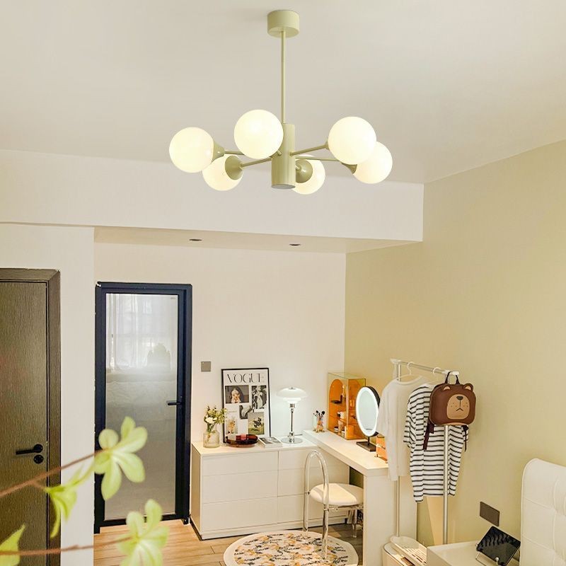 โคมระย้าสไตล์ครีมฝรั่งเศส, โคมไฟในห้องนั่งเล่น, droplight บันทึกเรียบง่ายทันสมัย, ห้องนอนห้องรับประทานอาหารห้องนอนสร้างสรรค์ - รูปที่ 3