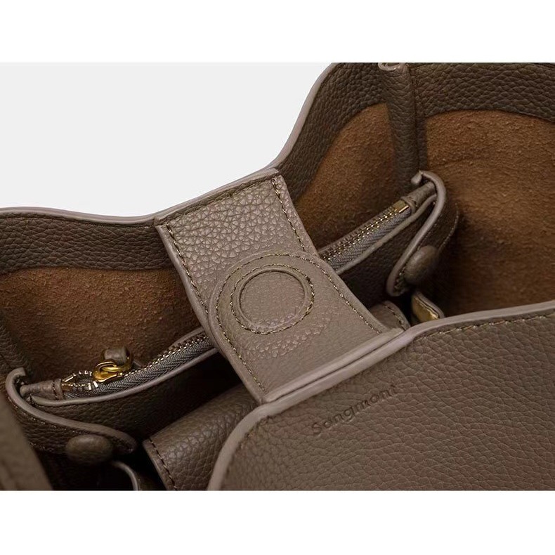 Songmont New Lock Bucket Bag กระเป๋าถือครอสบอดี้ความจุขนาดใหญ่ - รูปที่ 3