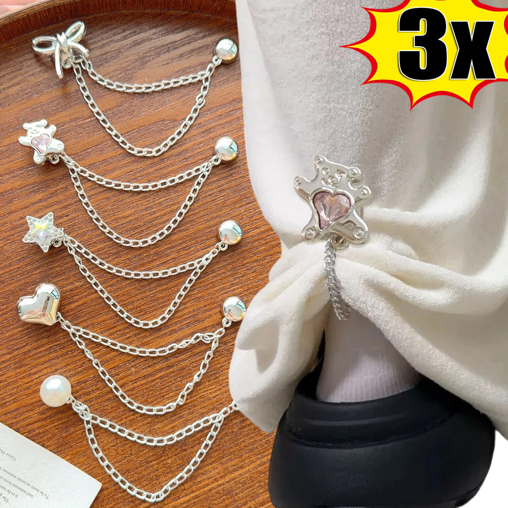 คลิปหนีบกันลื่นที่น่าสนใจสําหรับเสื้อผ้า | คลิปหนีบผ้าโลหะผสมพรีเมี่ยม 11 ซม., การออกแบบป้องกันรอยขีดข่วนสําหรับเสื้อยืด/กระโปรง/ผ้าม่าน, แพ็ค 3 ขนาด