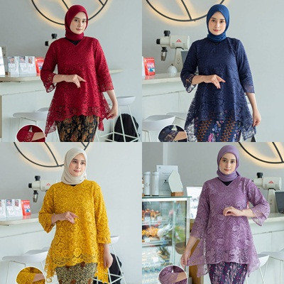 RINJANI TOP / RINJANI BRUCADE KEBAYA / KALONG KEBAYA / ML XL XXL 3XL 4XL 5XL GOLD