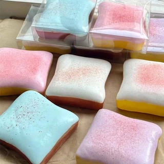 พร้อมส่ง ของเล่นบีบอัด ขนมปังเหนียวที่เพิ่มขึ้นช้า ไม่เหนียวติดมือ คลายเครียด