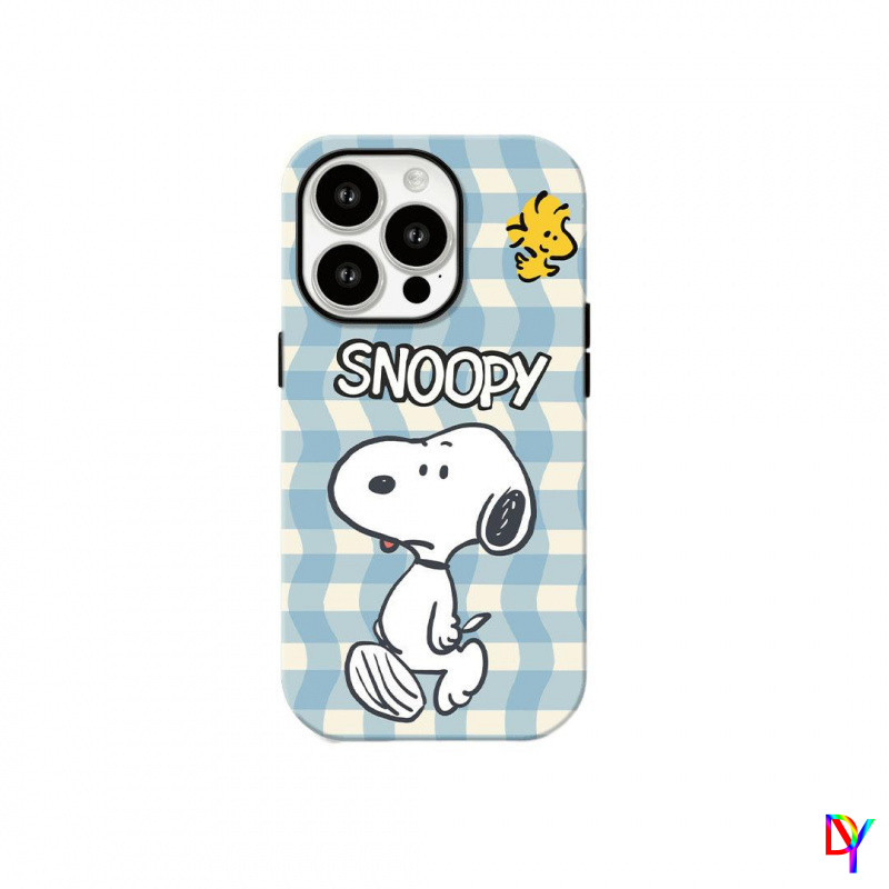 Creative Snoopy iphone 16/17pro เคสโทรศัพท์ Iphone15Promax ฟิล์มใหม่ 2-in-1 14/13Promax 12/11promax 7/8Plus Xsmax ฝาครอบป้องกันสองชั้น