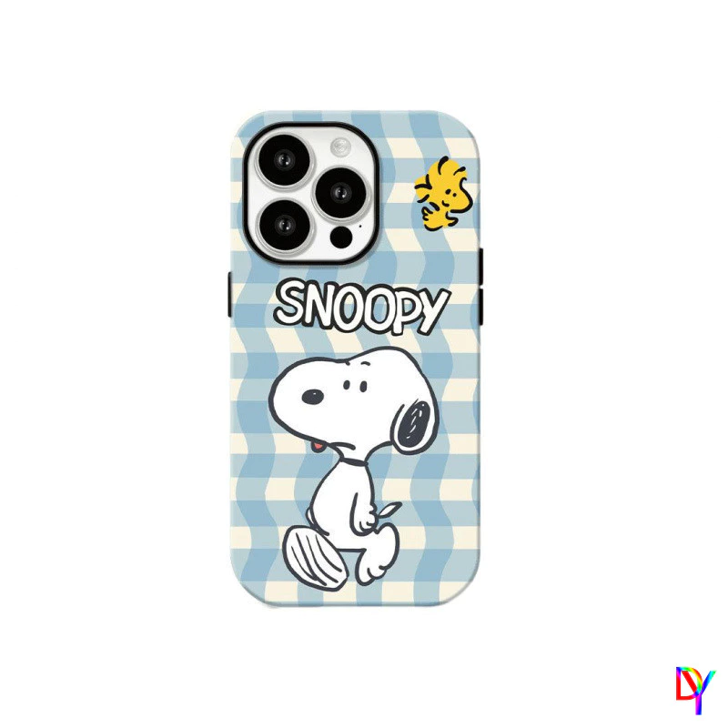 Creative Snoopy iphone 16/17pro เคสโทรศัพท์ Iphone15Promax ฟิล์มใหม่ 2-in-1 14/13Promax 12/11promax 7/8Plus Xsmax ฝาครอบป้องกันสองชั้น