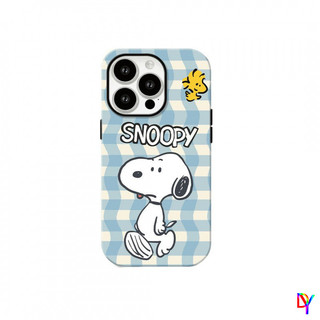 Creative Snoopy iphone 16/17pro เคสโทรศัพท์ Iphone15Promax ฟิล์มใหม่ 2-in-1 14/13Promax 12/11promax 7/8Plus Xsmax ฝาครอบป้องกันสองชั้น