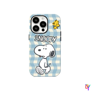Creative Snoopy iphone 16/17pro เคสโทรศัพท์ Iphone15Promax ฟิล์มใหม่ 2-in-1 14/13Promax 12/11promax 7/8Plus Xsmax ฝาครอบป้องกันสองชั้น