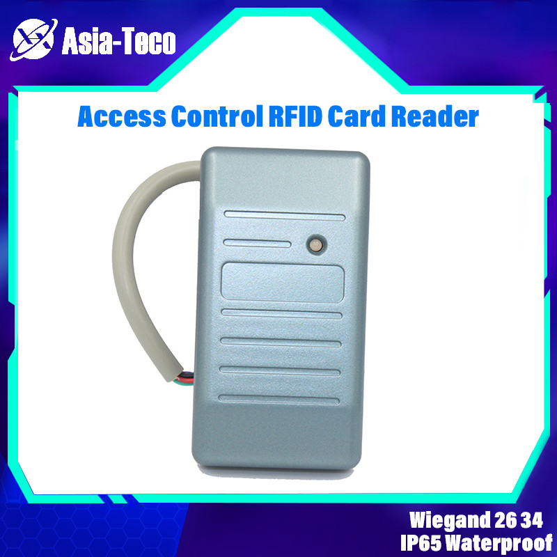 การควบคุมการเข้าถึง เครื่องอ่านการ์ด RFID IP65 กันน้ํา WG 26 34 เครื่องอ่านการ์ด EM ตัวบ่งชี้ LED คว