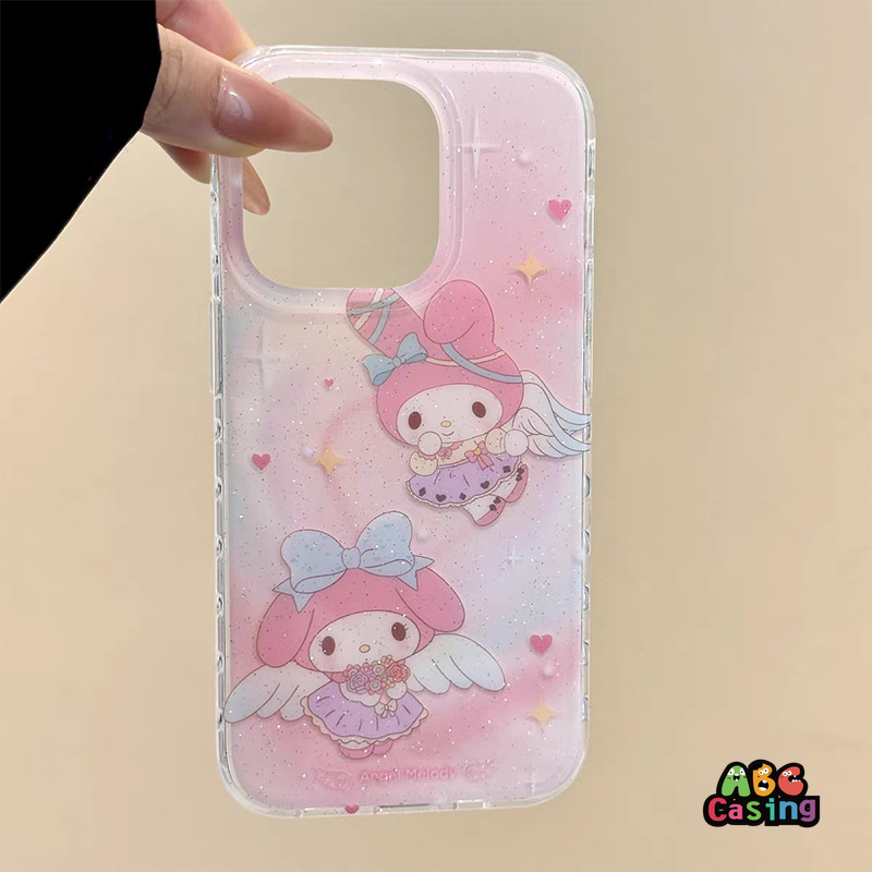 ปลอกหุ้ม สำหรับ IPhone 16 13 11 15 12 14 Pro Max 7 8 15 16 14 Plus XS MAX XR X 8 7 SE เคสโบว์ทำนองเพลงการ์ตูนน่ารัก Case