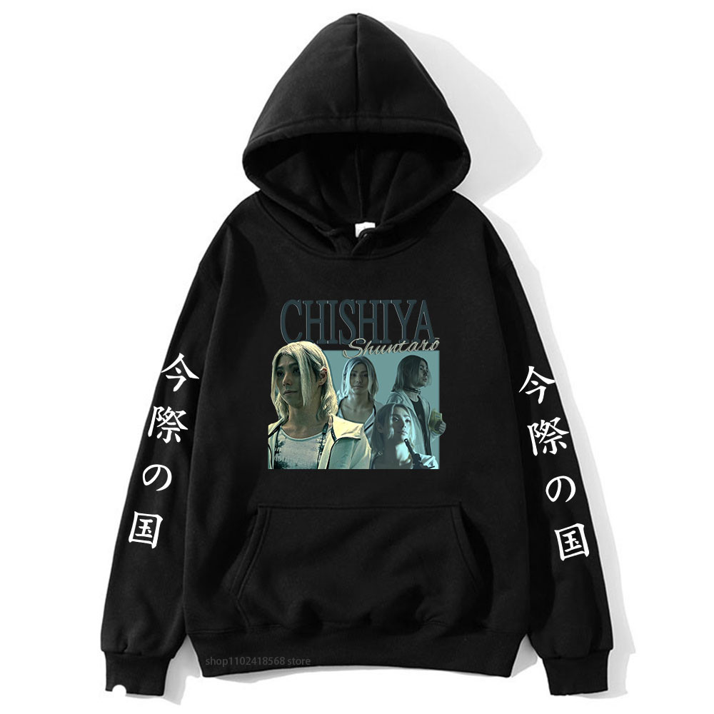 อะนิเมะอลิซใน Borderland Hoodies Chishiya พิมพ์เสื้อผู้ชาย Streetwear เสื้อผ้า Y2K Hoodie