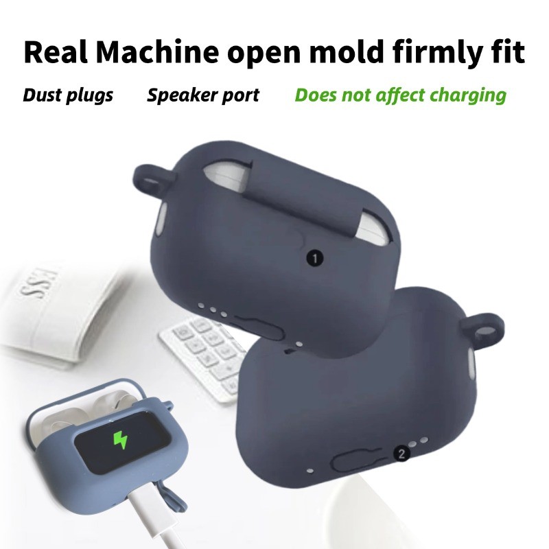 Sillicon หูฟังสําหรับ hoco EW72 A9 Pro TPU ฝาครอบป้องกัน Anti-brasion Drop-proof ชุดหูฟัง Shell พร้อม Carabiner สําหรับ A9pro - รูปที่ 3