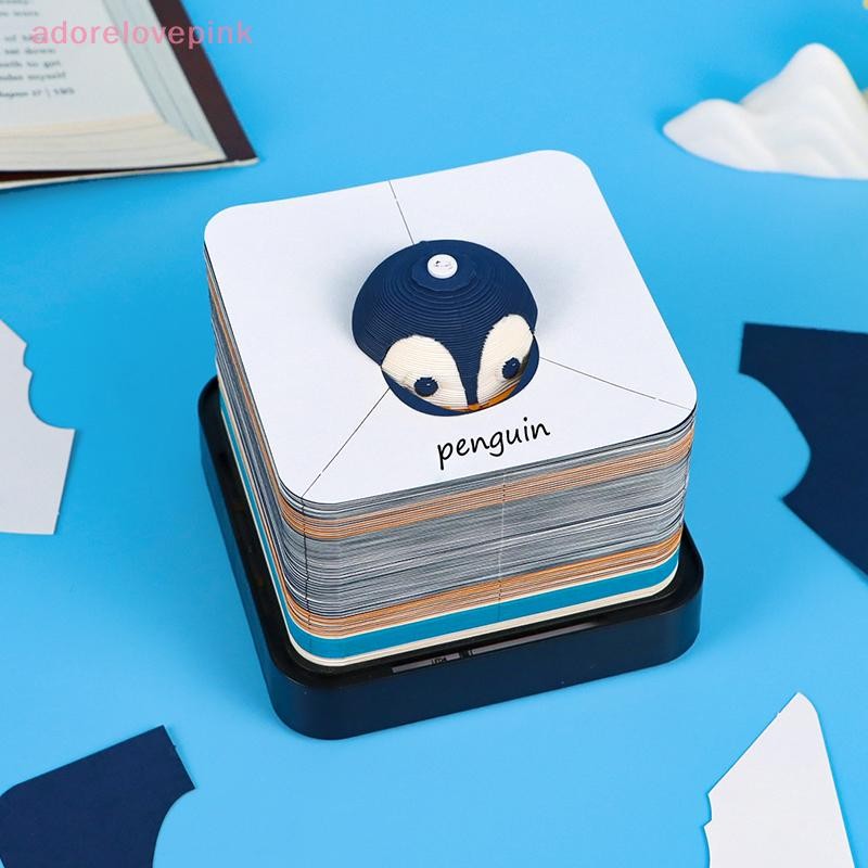 Iadorelovepink ปฏิทิน 3D 2025 Panda ปฏิทินตั้งโต๊ะ Tear-Away ชิ้น Creative Memo Pad ปฏิทิน LED กระดาษแกะสลักเดสก์ท็อปตกแต่ง th