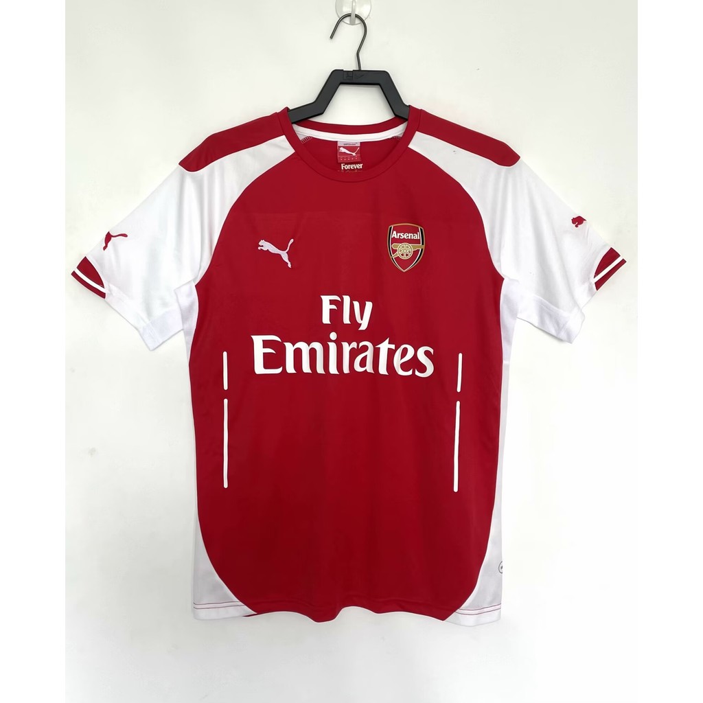 1415 Arsenal home เสื้อยืดแขนสั้นกีฬาฟุตบอลย้อนยุค