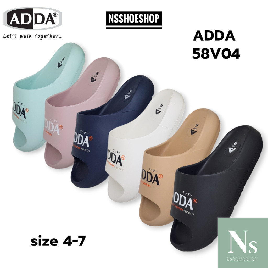 [ส่งเร็ว] ใหม่!!! Adda 58V04 รองเท้าแตะ รองเท้าผู้หญิง ทรงมินิมอล size 4-7