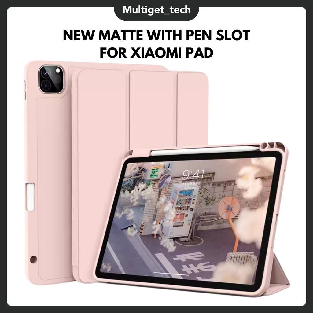 เคสใส Redmi Pad Pro 2 12.1 "/Redmi Pad SE 11 / Xiaomi Mi pad 7 ฝาครอบอัจฉริยะพร้อมช่องเสียบปากกา Mac
