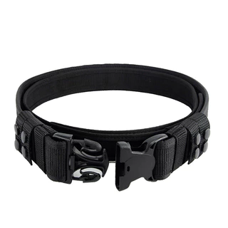 2 in 1 เข็มขัดยุทธวิธี Quick Release Buckle MOLLE Mens เข็มขัดกว้าง 5 ซม