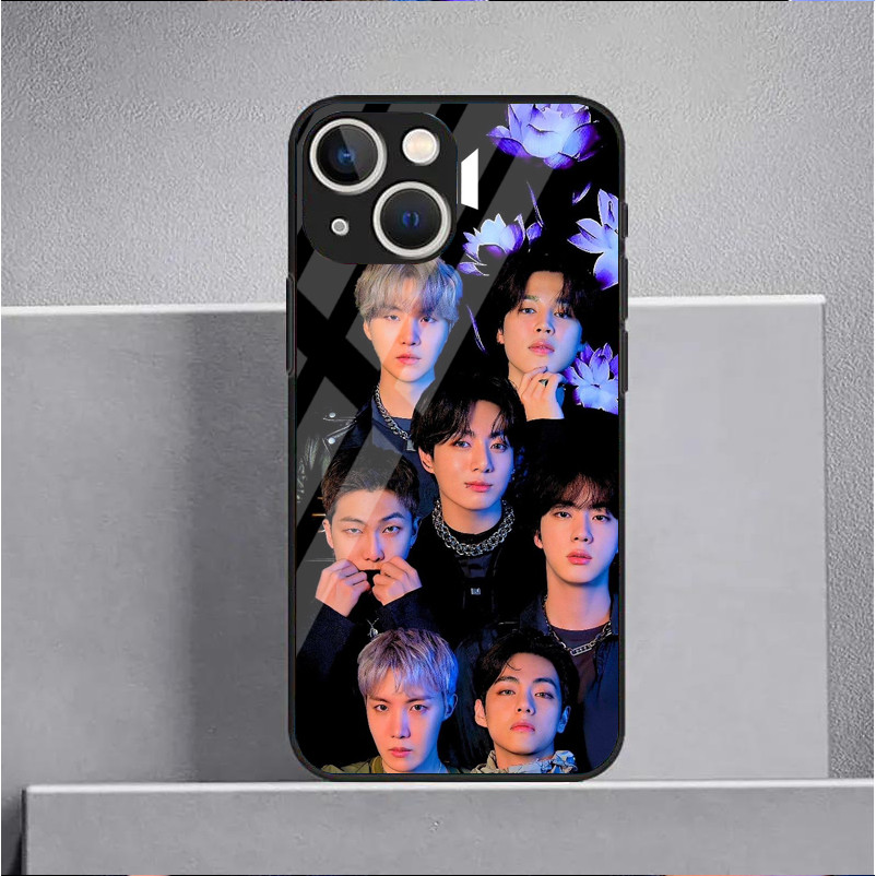 Bangtan Boys bts 03 กระจกนิรภัยเคสโทรศัพท์สําหรับ IPhone 16 15 14 13 12 11 Pro XS Max Plus Mini X XR 8 7 6s SE2/3 ฝาครอบ