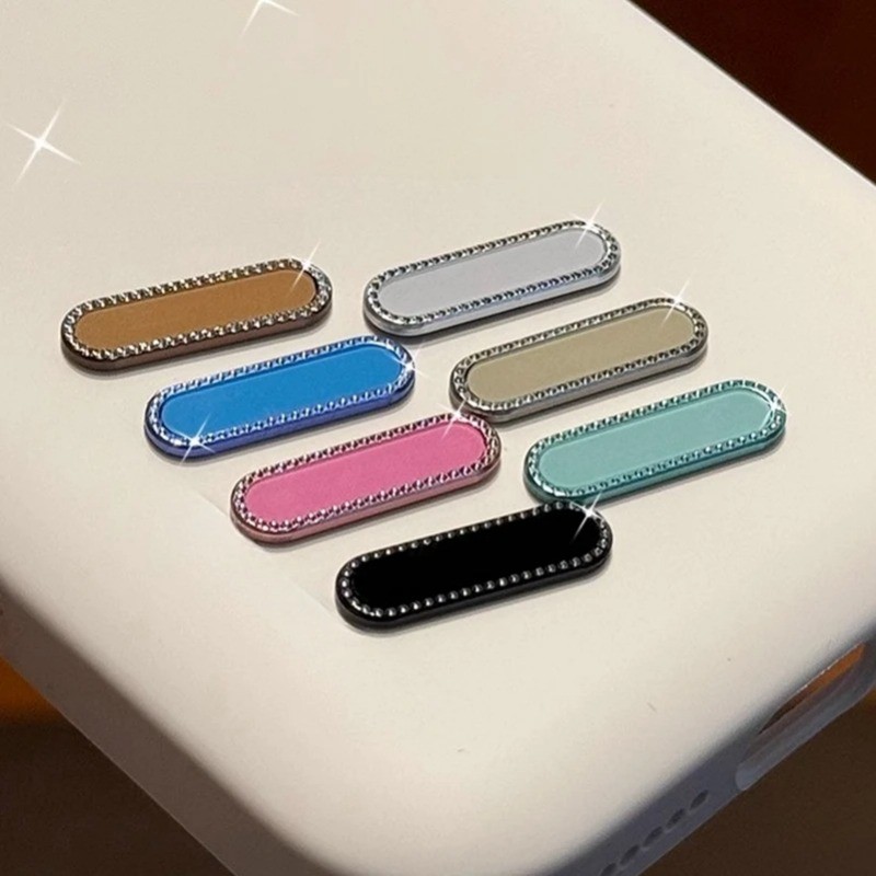 Iphone16 16Pro 16ProMax 16Plus Bling เพชรโลหะอลูมิเนียมกล้อง Universal Sensitive สมาร์ทควบคุม Capture ปุ่มป้องกันกรณีสําหรับ iPhone 16 Pro Max Plus