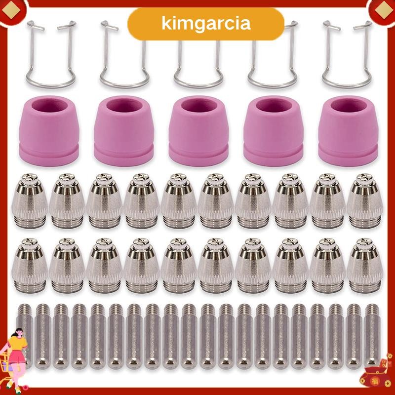 kimgarcia Ag60 SG-55 WSD-60 เครื่องตัดพลาสม่าตัดไฟฉายเคล็ดลับหัวฉีดชุดวัสดุสิ้นเปลืองเครื่องตัดพลาสม่าอุปกรณ์เสริม 50PK