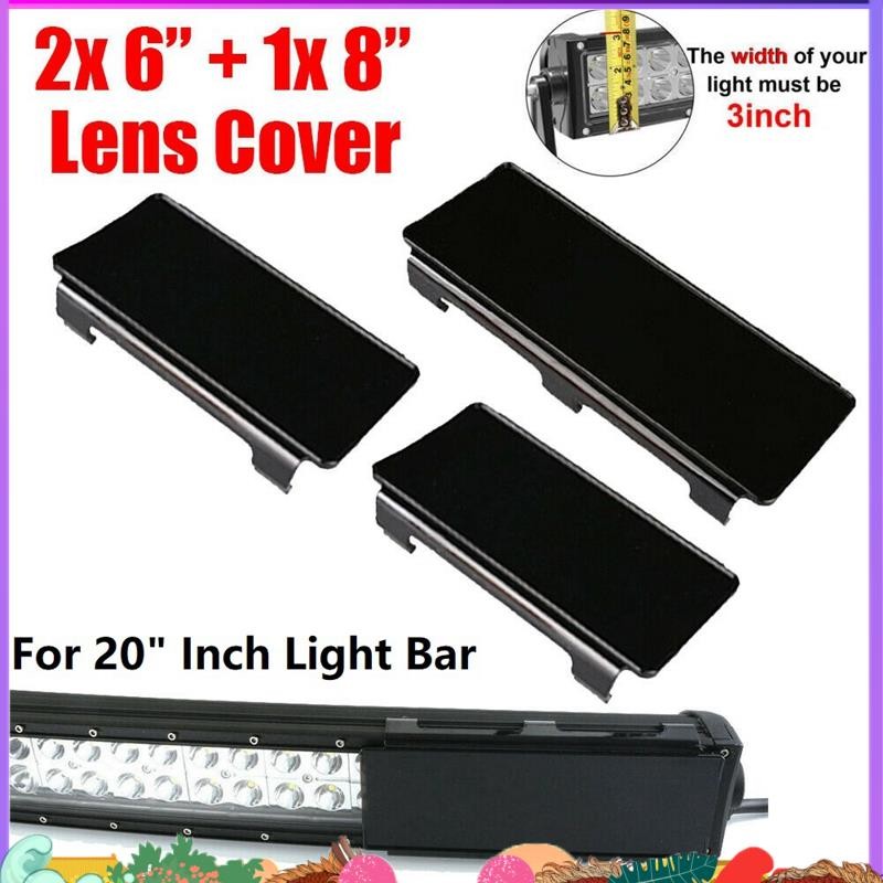 ฝาครอบเลนส์สีดําป้องกัน Super 20 นิ้วสําหรับ LED Light Bar รถบรรทุก Offroad 4WD SUV ATV