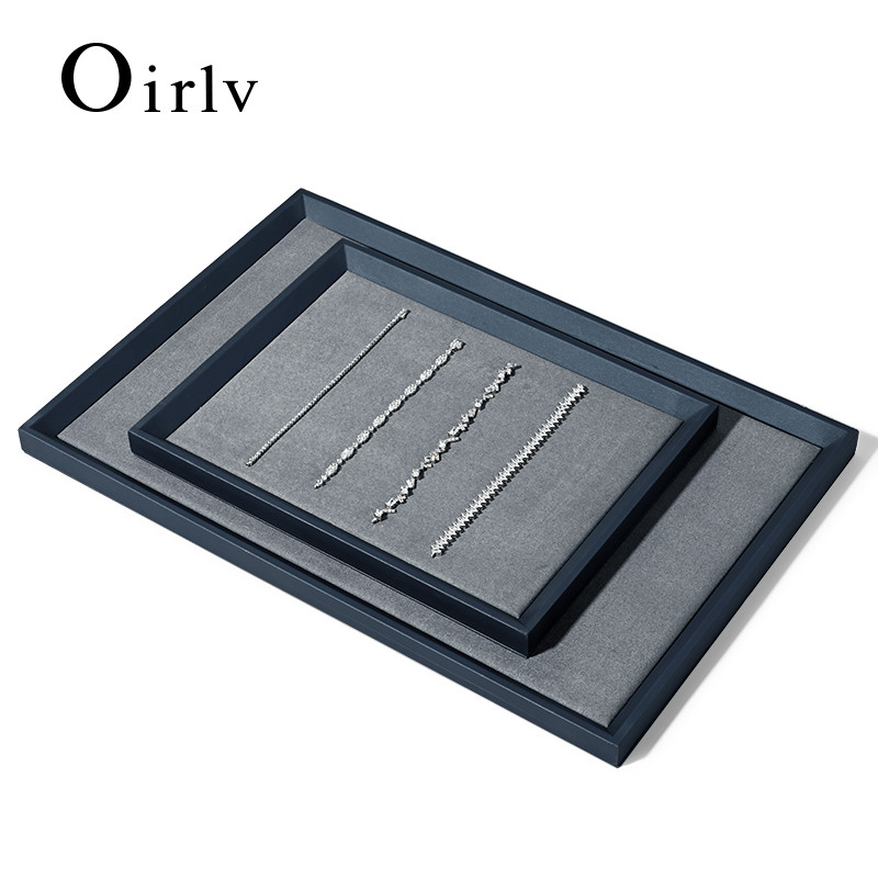Oirlv เครื่องประดับถาดแหวนต่างหูสร้อยข้อมือสร้อยคอนาฬิกาแผ่นเครื่องประดับอุปกรณ์เสริมถาด P080 P081