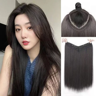 แฮร์พีชผมยาว แบบแพ ผมตรง ยาว40/60cm ทำลอน/หนีบได้ ไหมนุ่ม ทนความร้อน