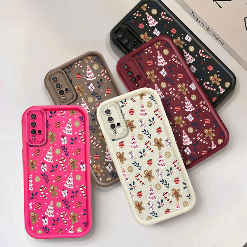 แฟชั่นต้นคริสต์มาสเคสโทรศัพท์สําหรับhuawei nova 5t 7i 6se y6p y7a p30 pro p40 y7 2019 y7 prime y7 pr