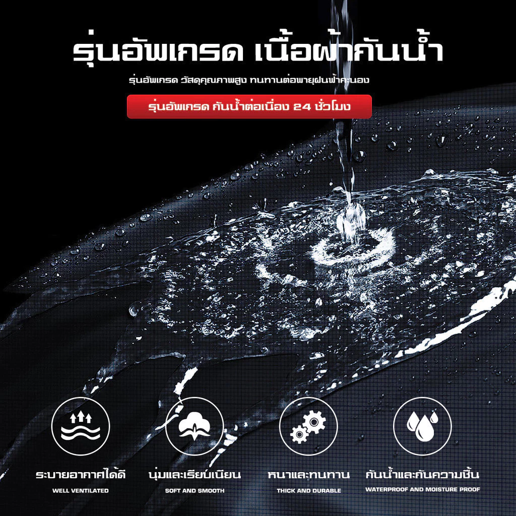 ชุดเสื้อกันฝนกางเกงแยกชิ้น ผู้ใหญ่ สำหรับขับขี่รถจักรยานยนต์ thumbnail 3