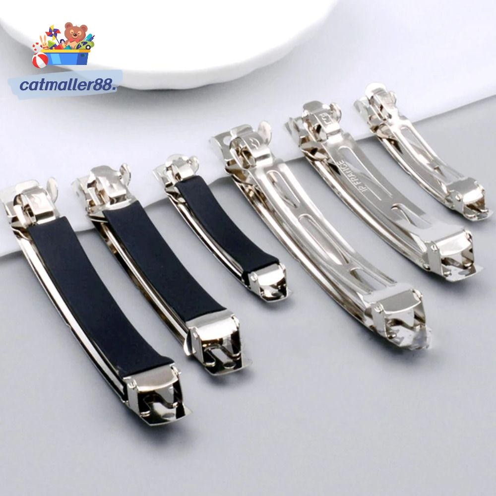 กิ๊บติดผมสปริง 10 ชิ้น, ฝาครอบสีดํากันลื่น Barrette, เครื่องประดับ DIY ทําฐานเปล่าโลหะผสมสังกะสีคลิปอัตโนมัติ คลิปผม อุปกรณ์เสริม