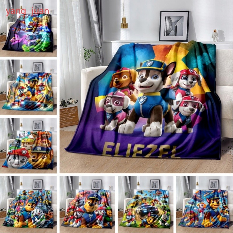 3D พิมพ์ PAW Patrol ผ้าห่มน่ารักการ์ตูนสุนัขโซฟาผ้าห่มผ้าปูที่นอนการปรับแต่ง d56