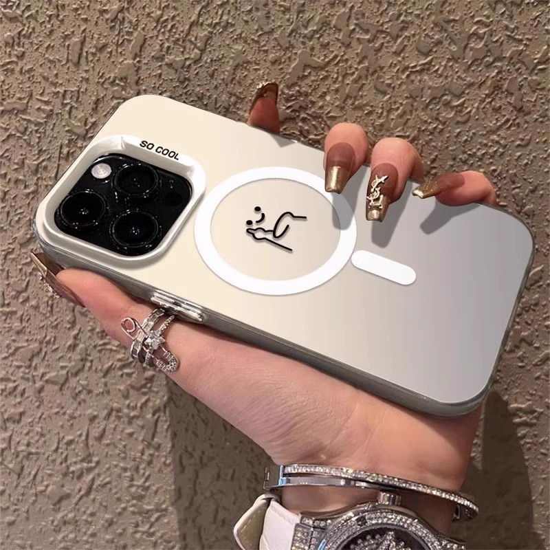 Simple V ป้ายรูปชาร์จไร้สายเคสโทรศัพท์สําหรับ OPPO Reno 12 Pro 12F 11F 11 Pro 10 Pro Plus 9 Pro 8 Pro 8T 8Z 7Z 7 Pro Lite 6 Pro 5F 5 Lite 5G 4Gกันกระแทกปกแข็ง