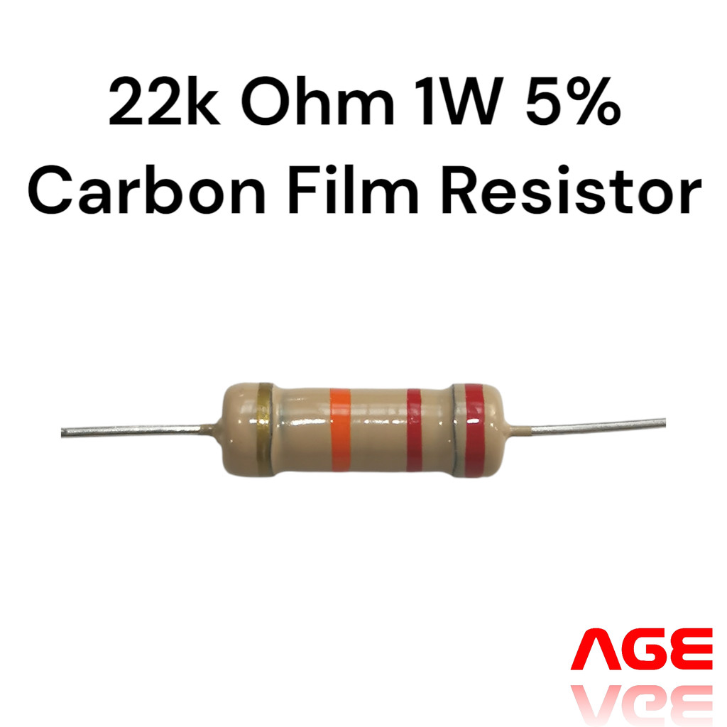 22k Ohm 1W 5% Carbon Film Resistor