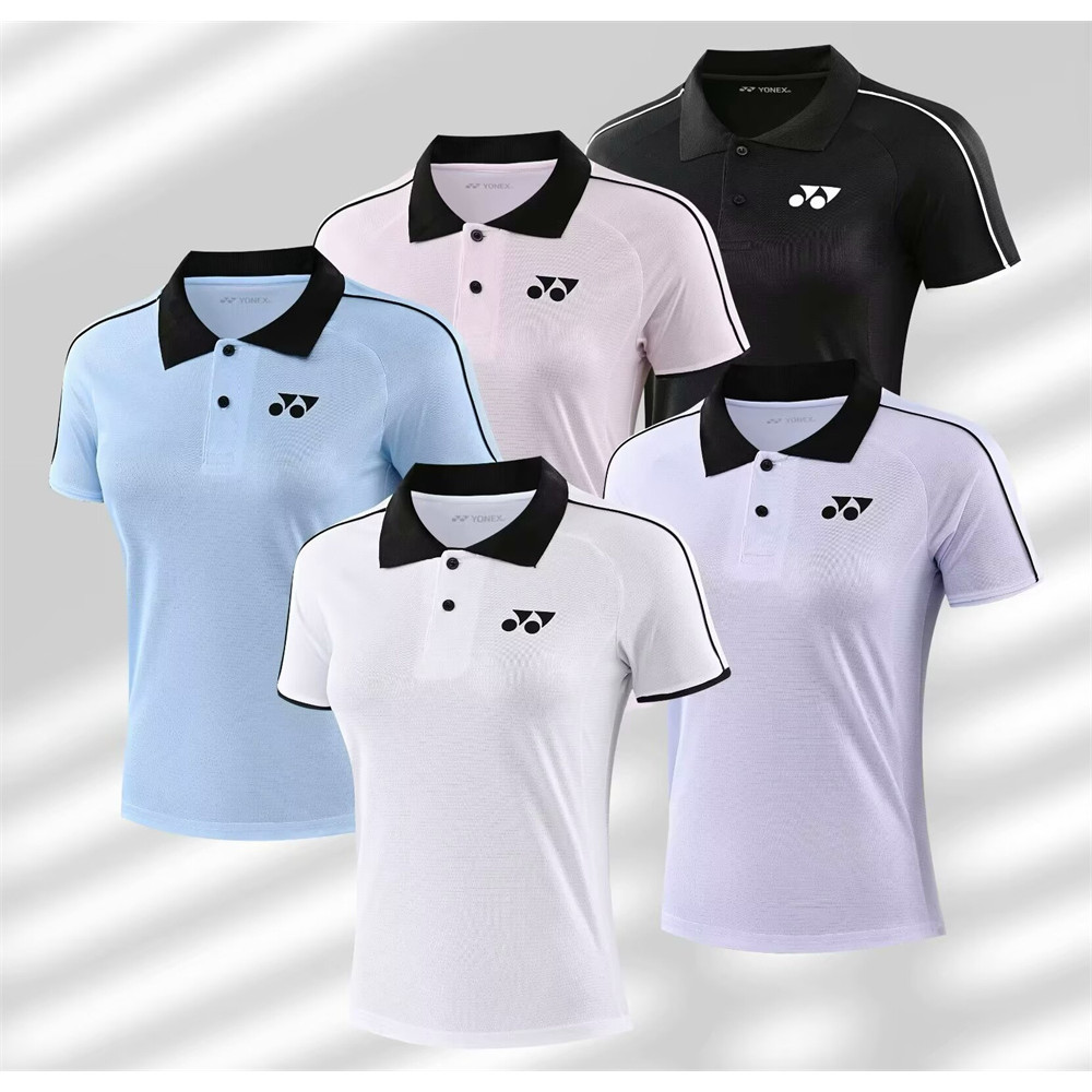 จัดส่งภายใน48ชั่วโมง2024ฤดูร้อนใหม่เทนนิสเสื้อแบดมินตันชายและหญิงตาข่ายดูดซับเหงื่อการฝึกอบรมการแข่งขันด้านบน088