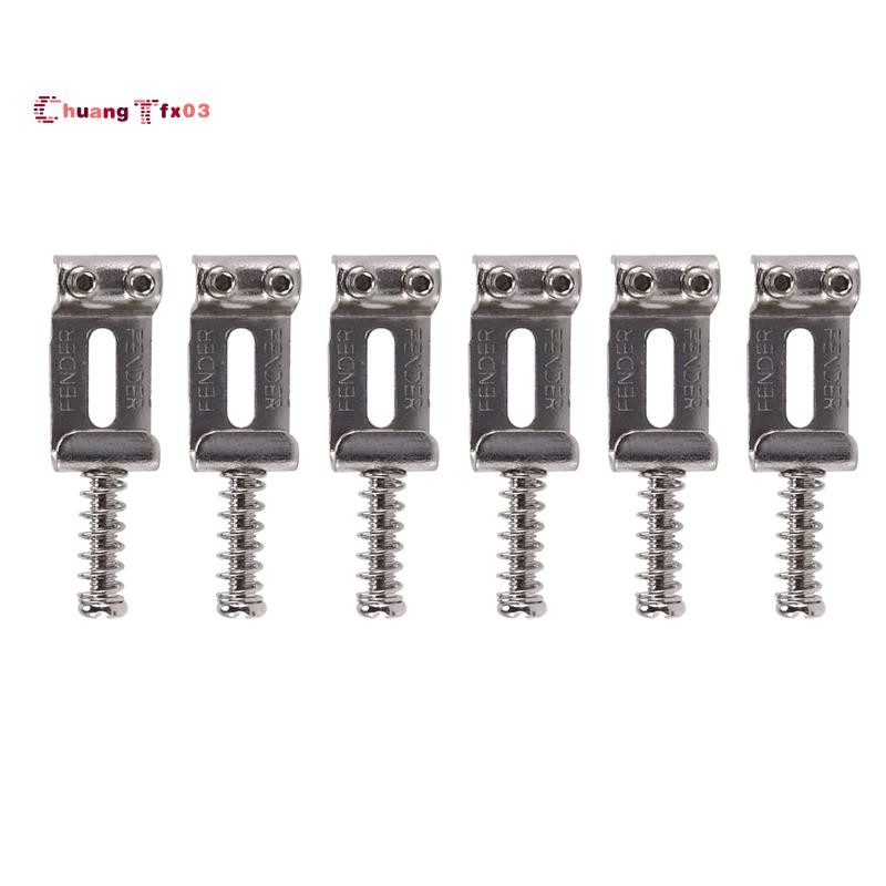 Chuangtfx03Guitar Bridge Saddles Roller Tremolo สําหรับ Strat Tele อุปกรณ์กีตาร์ไฟฟ้าเงิน