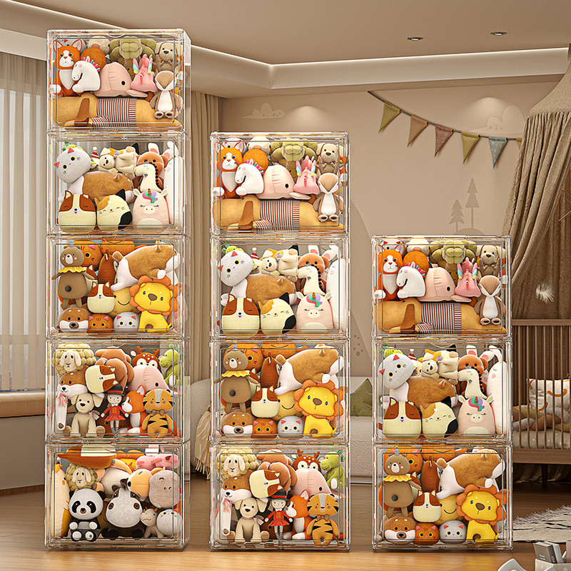 กล่องอะคริลิคใส กล่องโมเดล กล่องเก็บฟิกเกอร์ Labubu กล่องใส่ตุ๊กตา popmart box กันตก กันฝุ่น