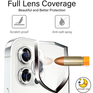 💯💯💯 เพชร วิบวับ iPhone 16 15 Plus โลหะ เลนส์กล้อง แหวน กระจกนิรภัย สําหรับ 14 Pro Max 13 Pro Max 11 12 Pro Max 13mini