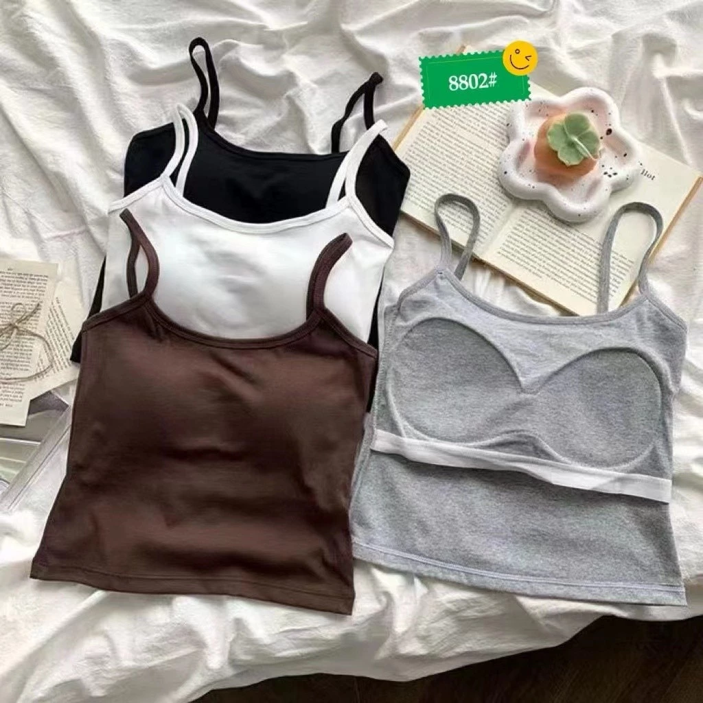 Dahong X8802❤️เสื้อชั้นในสตรี บราสายเดี่ยวฟองน้ำในตัว พร้อมแผ่นรองหน้าอก เซ็กซี่ เสื้อครอป