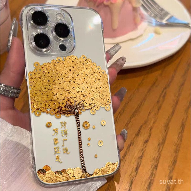 เคสมือถือที่เข้ากันได้กับ iPhone 16 15 14 PLUS 16Pro เคสแข็ง16 15 14 13 12 11 PROMAX 15 14 13 12 11 Pro โปร่งใสป้องกันการเคาะไม่มีขอบ