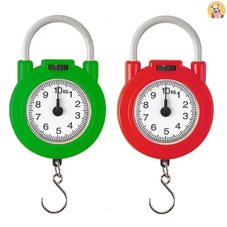 [CO] เครื่องชั่งกลแบบพกพา 10 กก. กระเป๋าเดินทางปลา เครื่องชั่งในครัว เครื่องชั่งสปริงมือถือดิจิตอลความแม่นยําสูง [TH]