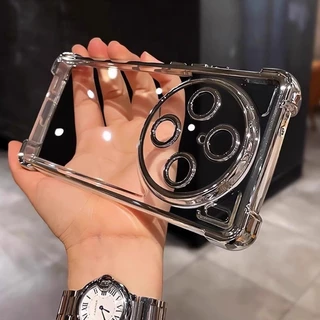 ปลอกสําหรับ Vivo X300 X200 X100 Pro X200Pro X300Pro X300FE X300S 5GชุบซิลิโคนTPUนุ่มกันกระแทกใสนุ่มเคสโทรศัพท์ป้องกันการตกเต็มปกหลัง