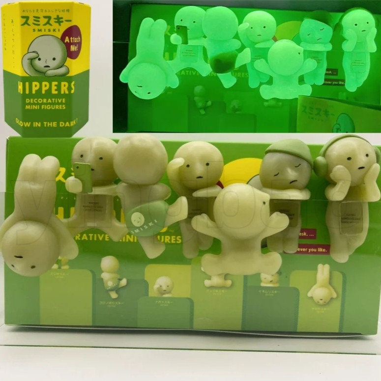 Hipper Worker Series Noctilucent ตุ๊กตาสีเขียวกล่องตาบอดน่ารัก Surprise Creative Night Light Fairy ตุ๊กตาตกแต่งของขวัญปีใหม่
