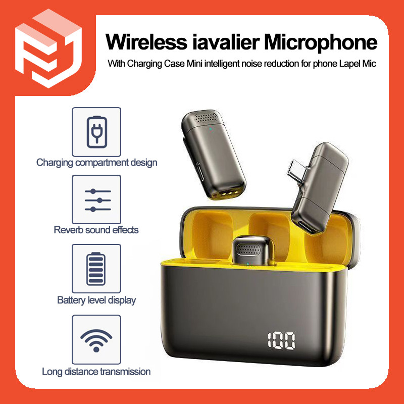 K6 ไมโครโฟนไร้สายแบบหนีบเสื้อพร้อมเคสชาร์จ Mini Mic Lapel Mic อัจฉริยะลดเสียงรบกวนสําหรับโทรศัพท์การบันทึกวิดีโอสั้น Live Vlogging